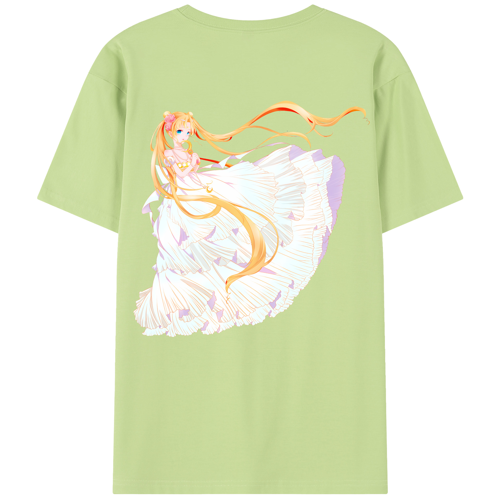 （画像用） 美少女戦士セーラームーン 愛野 美奈子 あいの みなこ Sailor Moon Aino Minako 綿100％半袖Tシャツ（背面プリント）